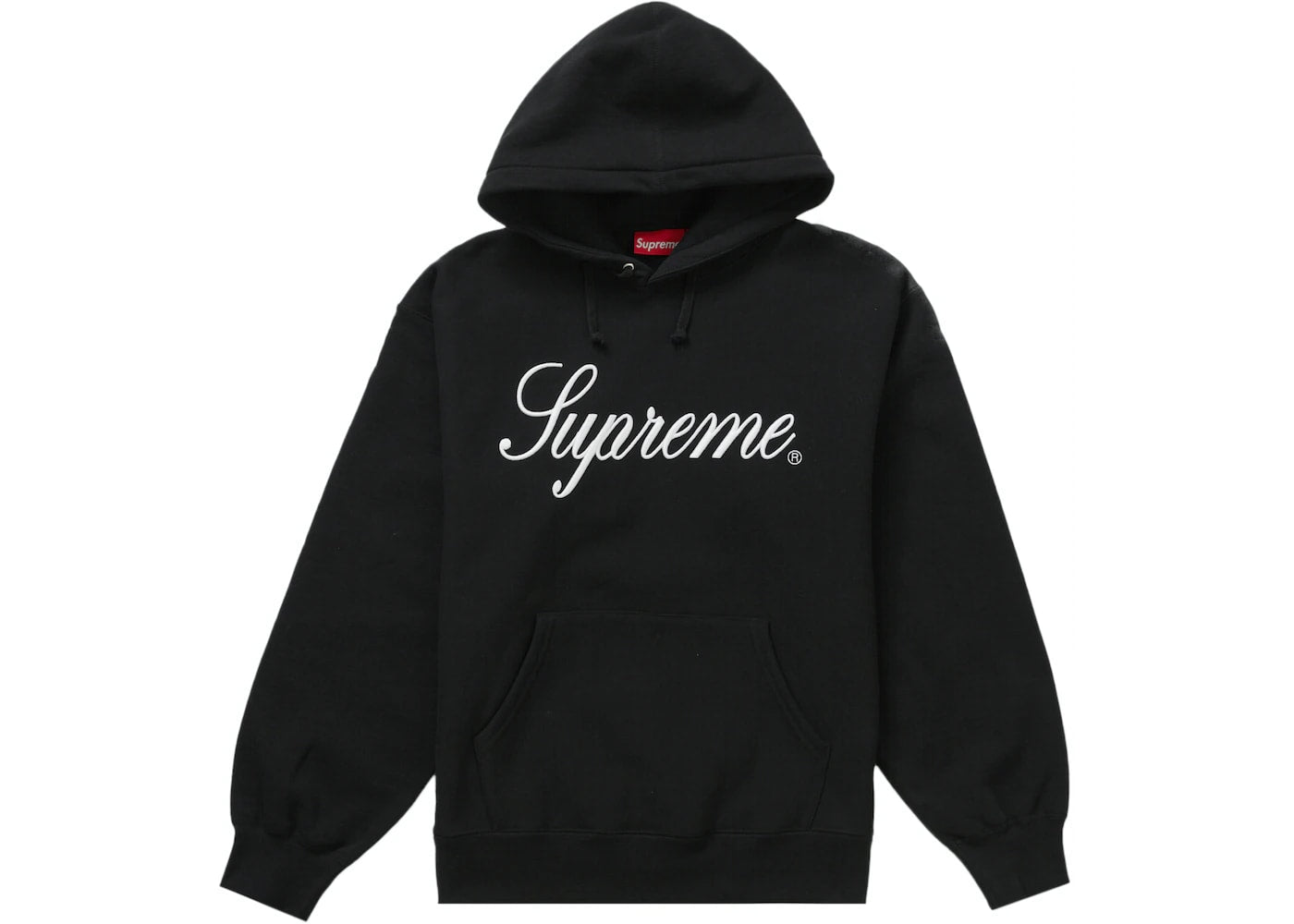 Supreme Raised Script Hooded Sweatshirt Black